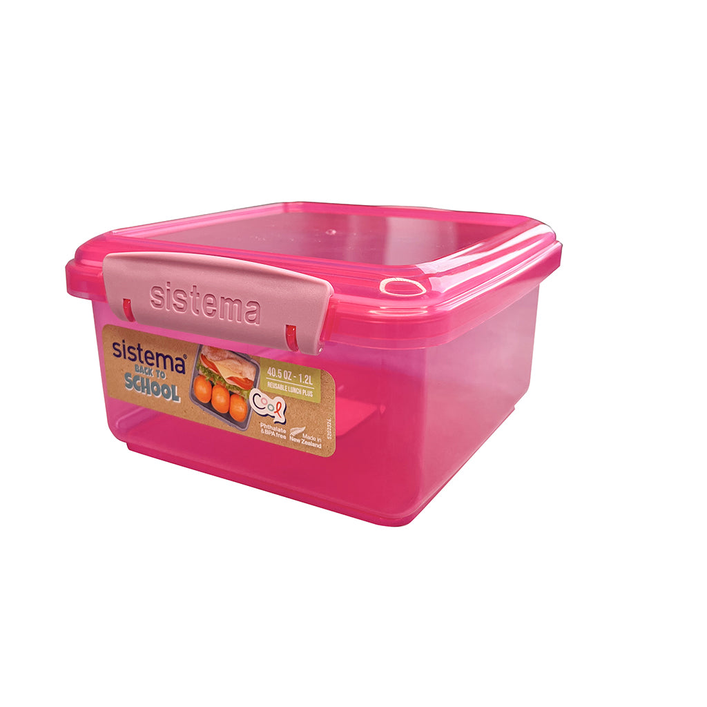 Sistema Lunch plus lunch madkasse m. 1 rum, 1.2L - Pink