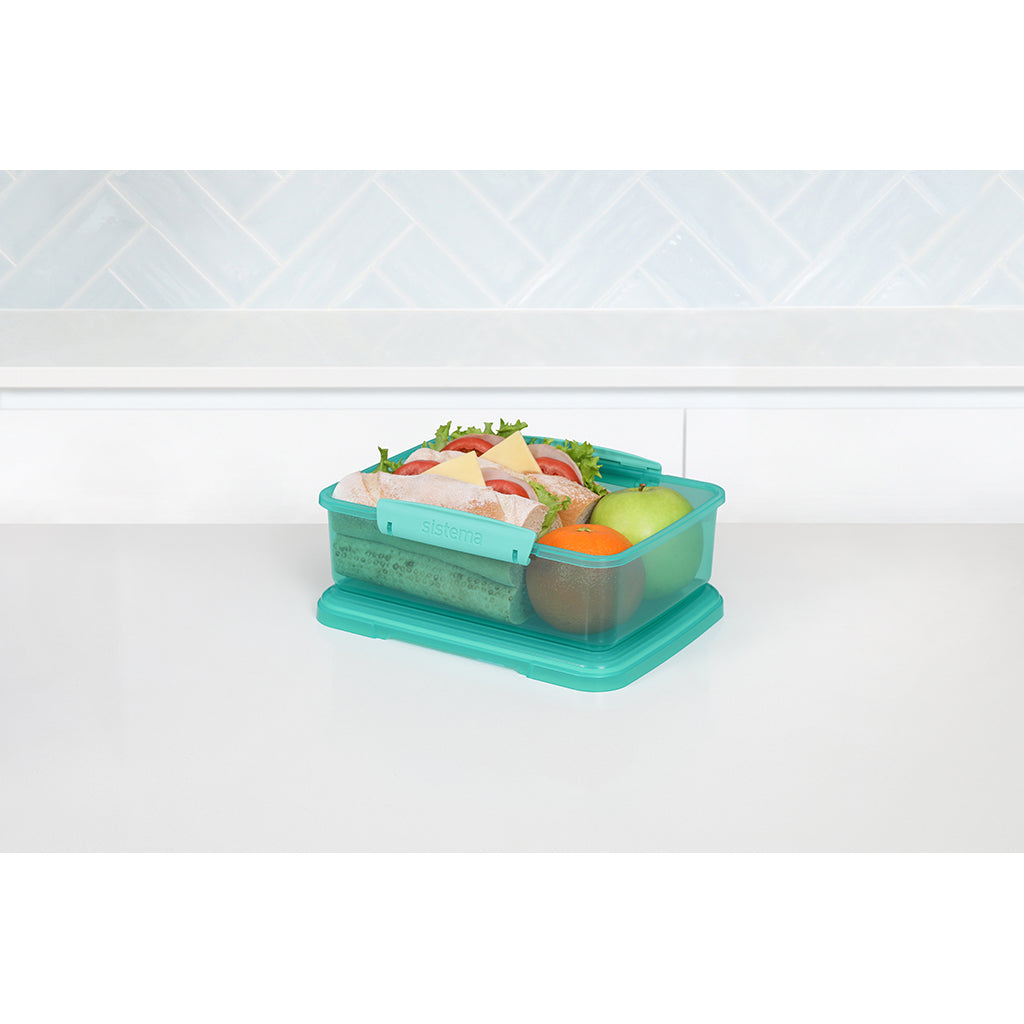 Sistema Coloured Lunch Madkasse m. 1 rum, 2L - Teal