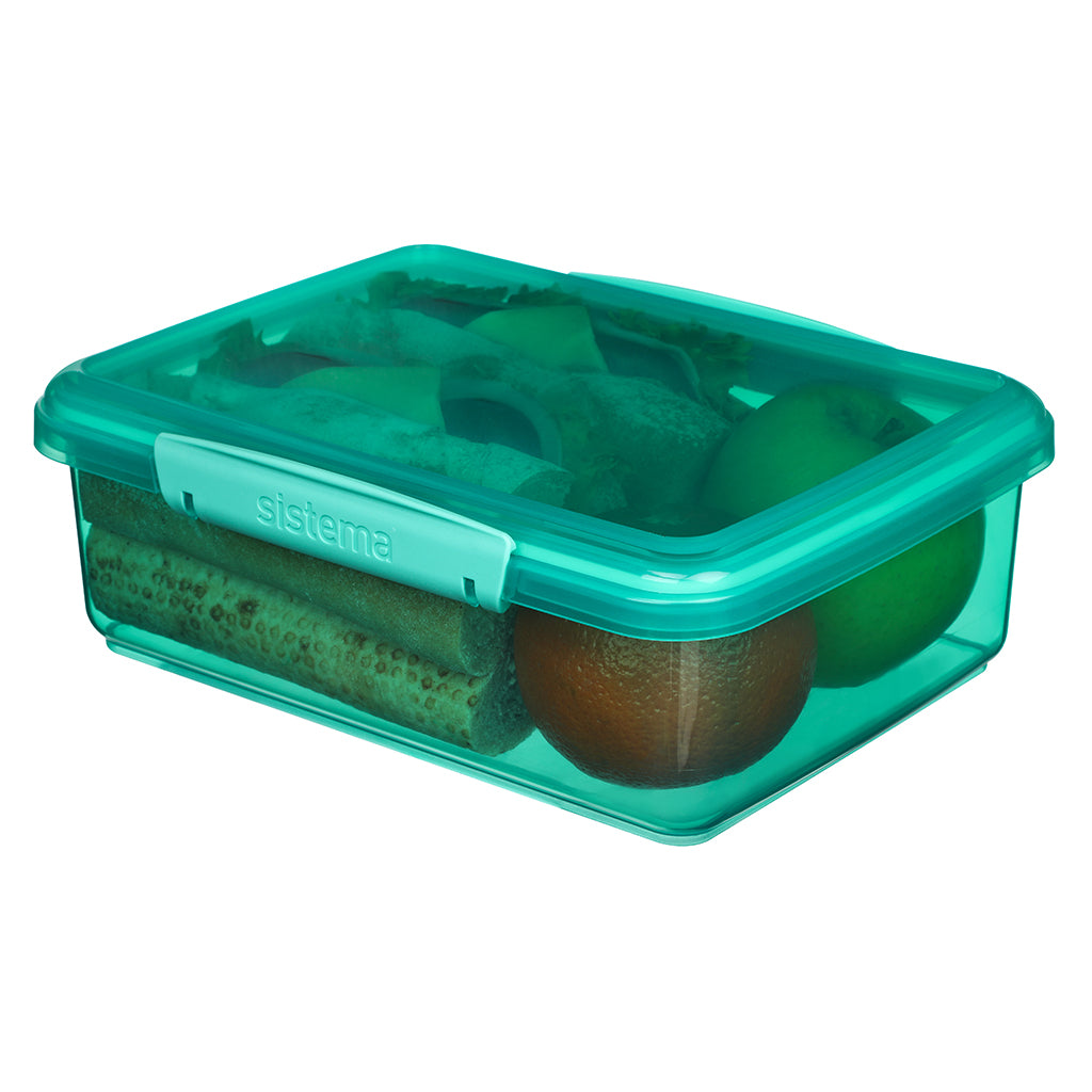 Sistema Coloured Lunch Madkasse m. 1 rum, 2L - Teal