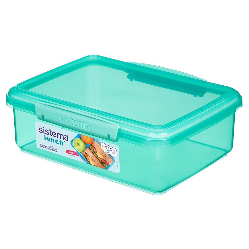 Sistema Coloured Lunch Madkasse m. 1 rum, 2L - Teal