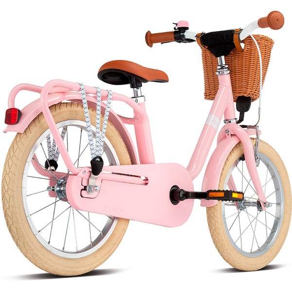 Puky Steel Classic cykel m. og cykelkurv, 16" - Retro rose - Lirum Larum Leg