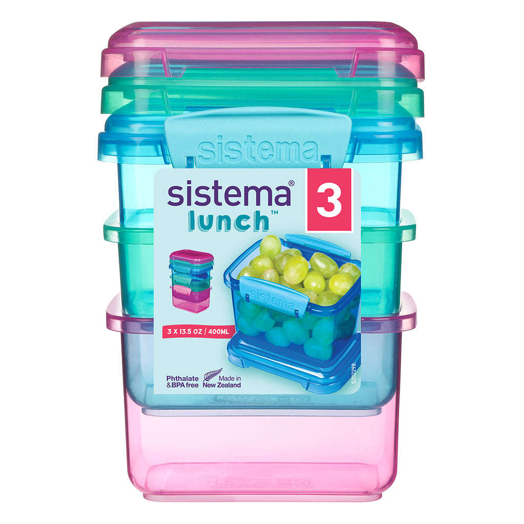 Sistema Lunch Packs 3-pak 400 ml