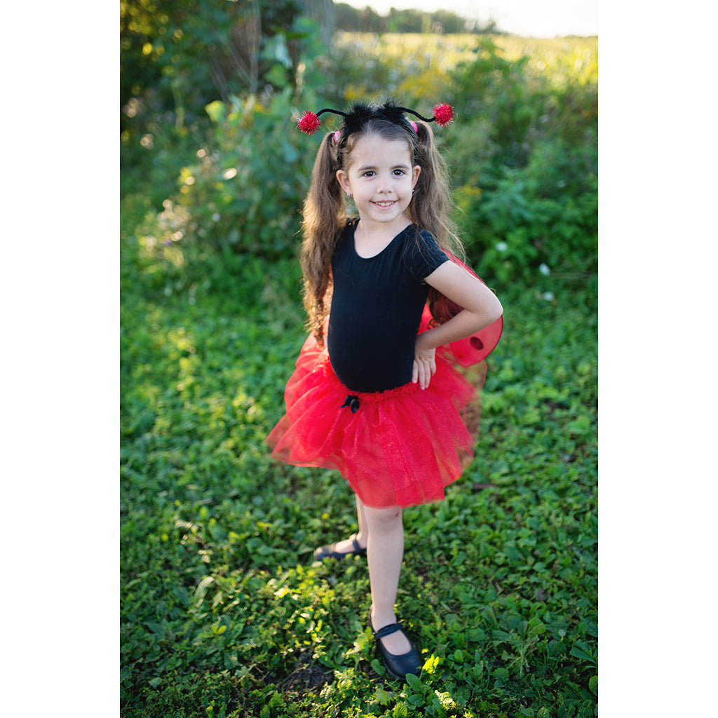 Great Pretenders udklædningstøj, Mariehøne sæt - str. 4-7 år