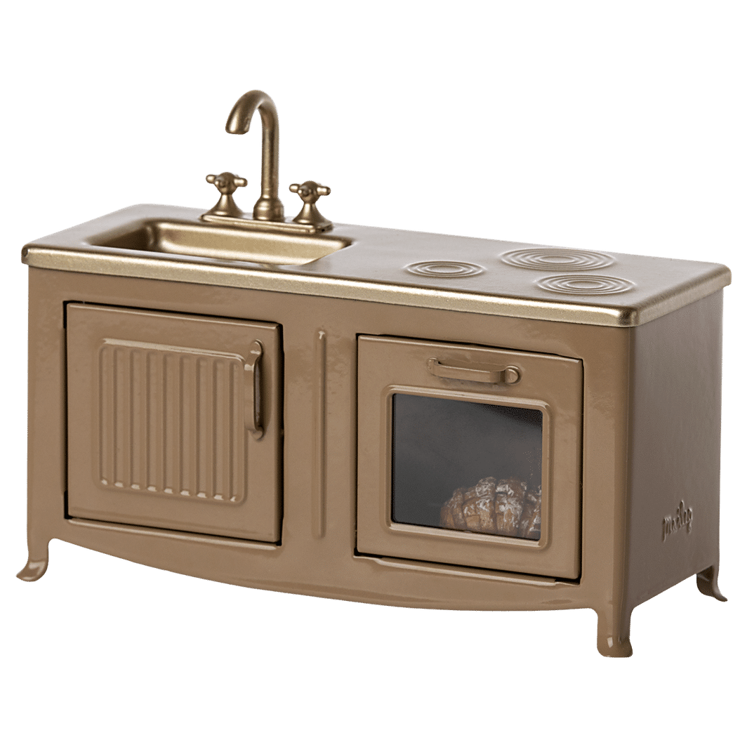 Maileg Dukketilbehør, Køkken til mus - Lys brun