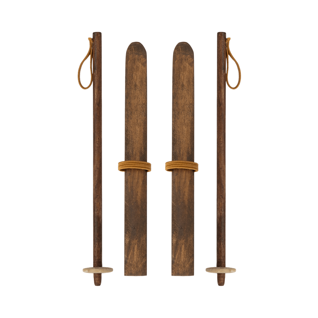 Maileg Dukketilbehør, Ski og skistave til Mor & Far mus