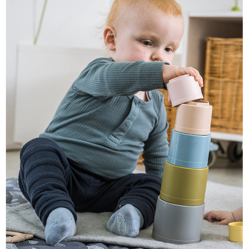 Dantoy Bioplast Tiny Byggebægre, Svanemærket - Fra 6 mdr.