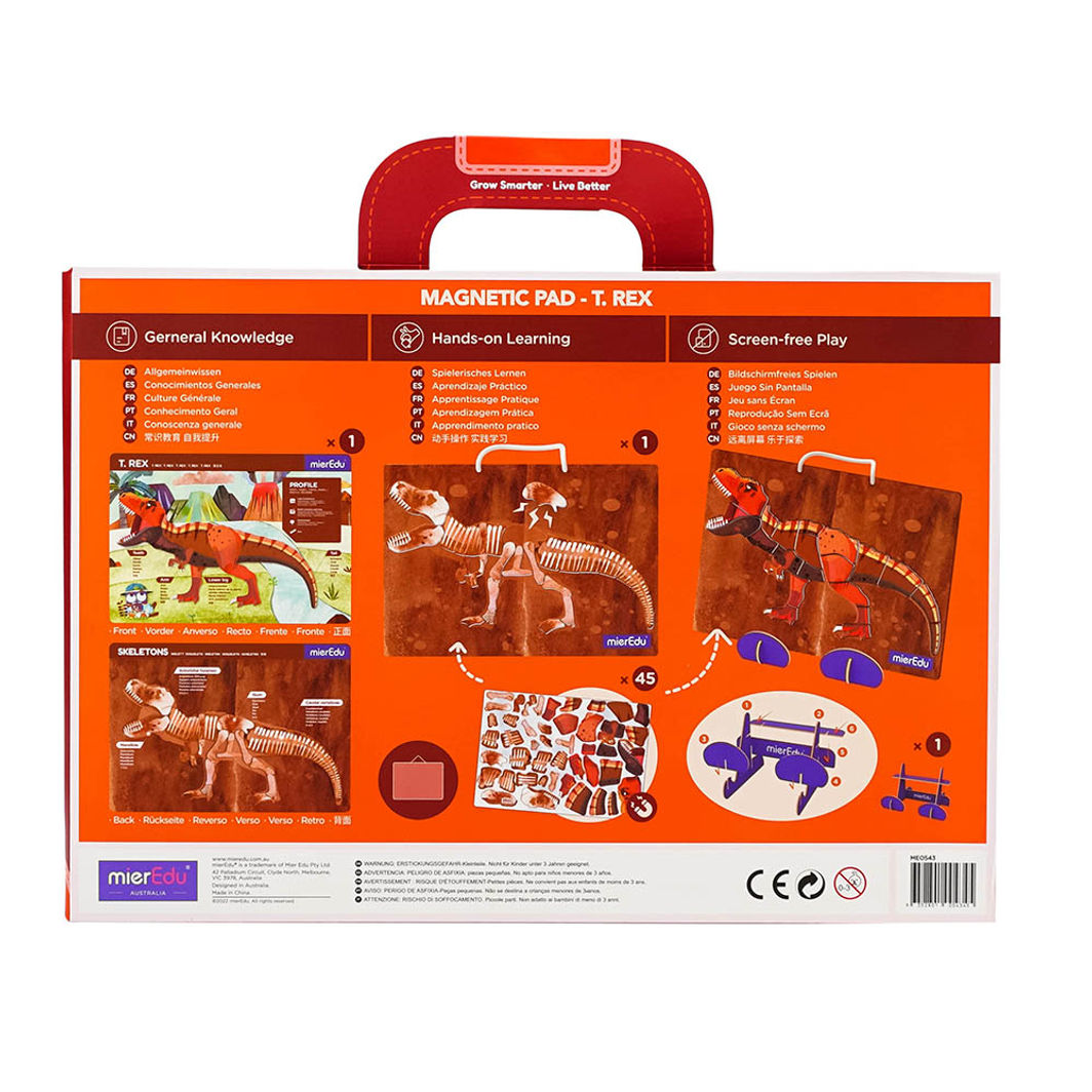 mierEdu, Magnetisk legetavle/puslespil - T Rex