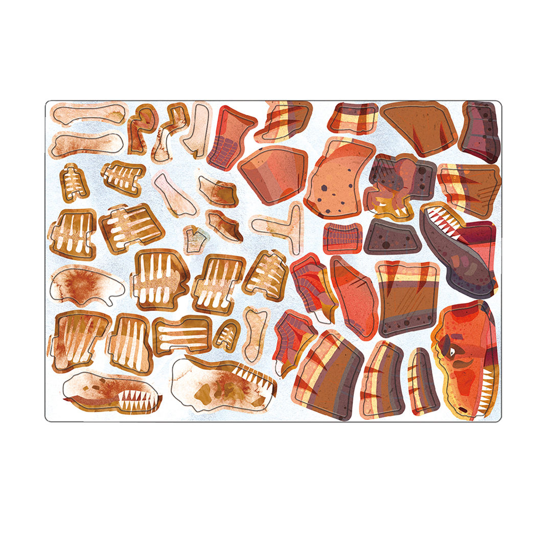 mierEdu, Magnetisk legetavle/puslespil - T Rex