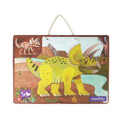 mierEdu, Magnetisk legetavle/puslespil - Triceratops