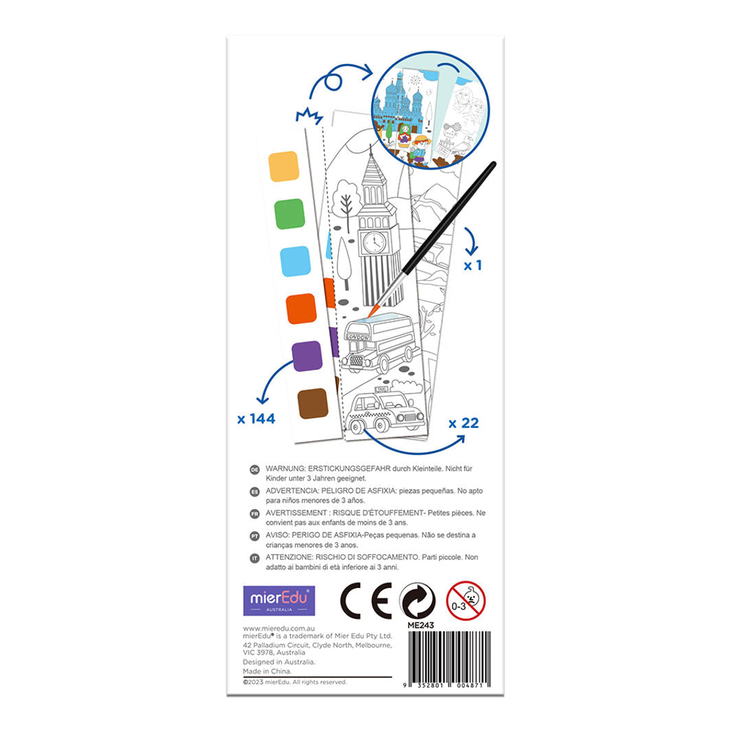 mierEdu, Vandfarve malehæfte - Globetrotter