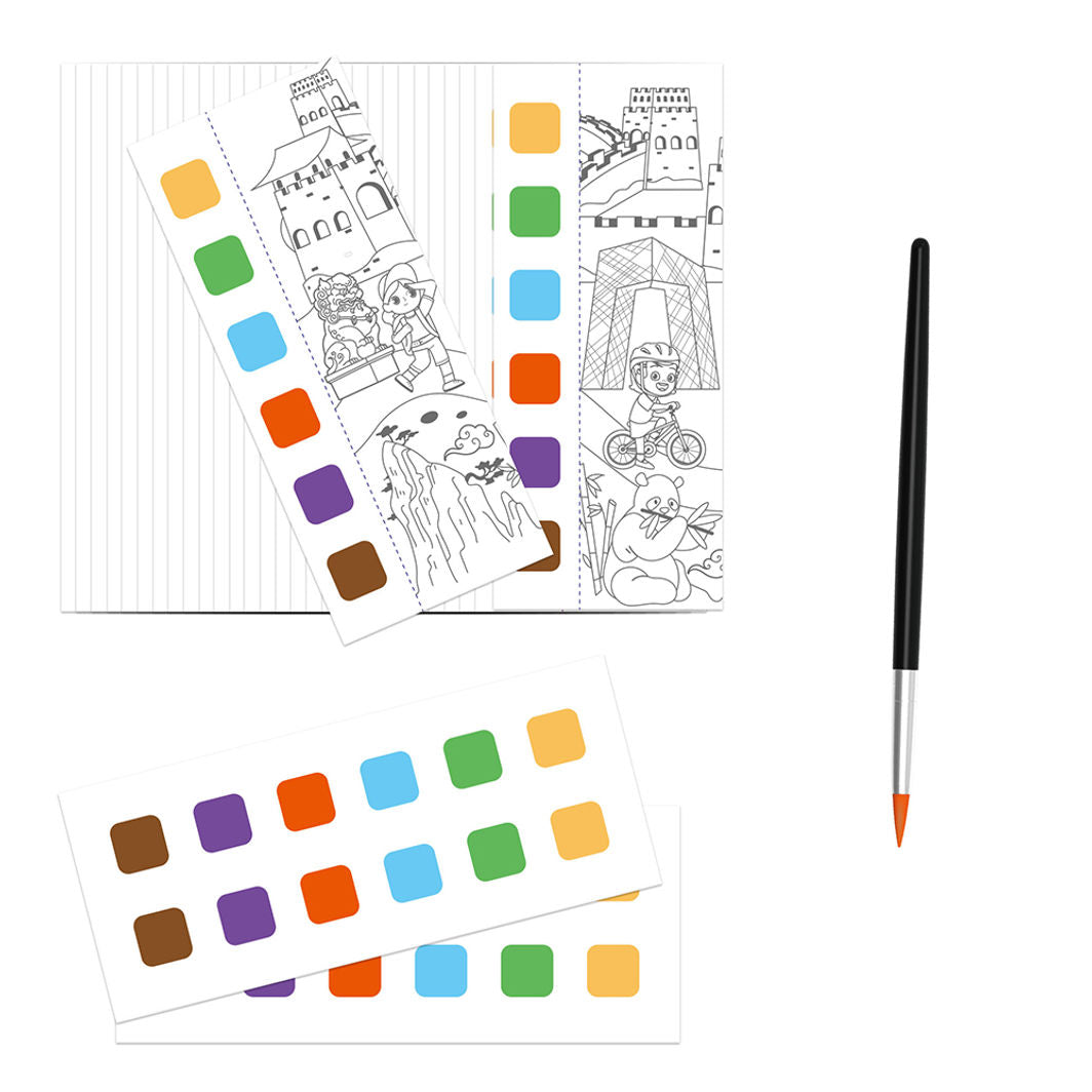 mierEdu, Vandfarve malehæfte - Globetrotter