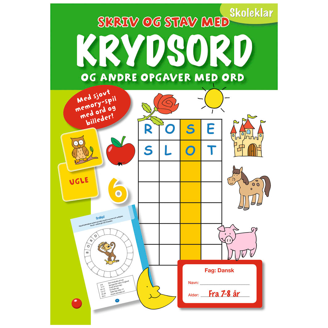 Skriv og stav med krydsord - engelsk
