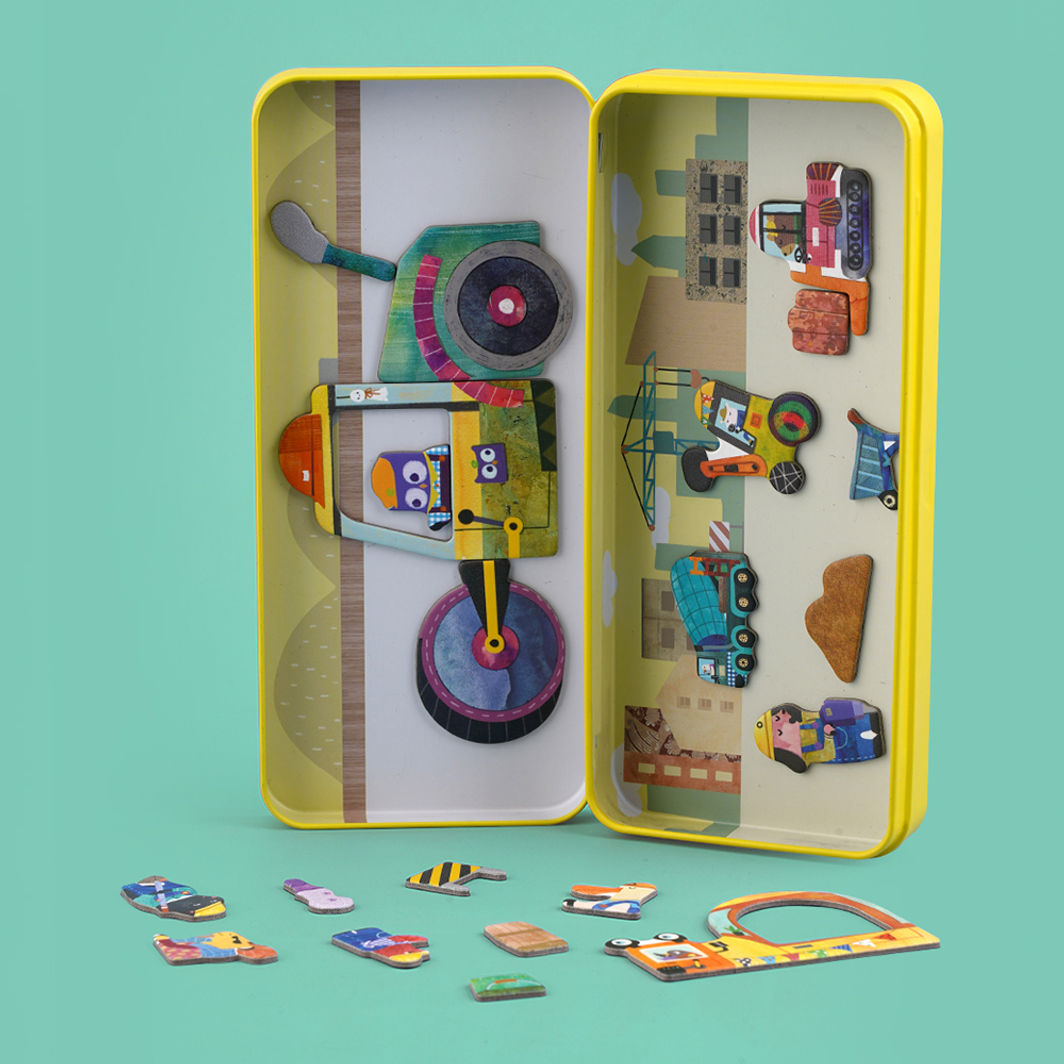 mierEdu, Magnetisk rejsesæt, Byggeplads