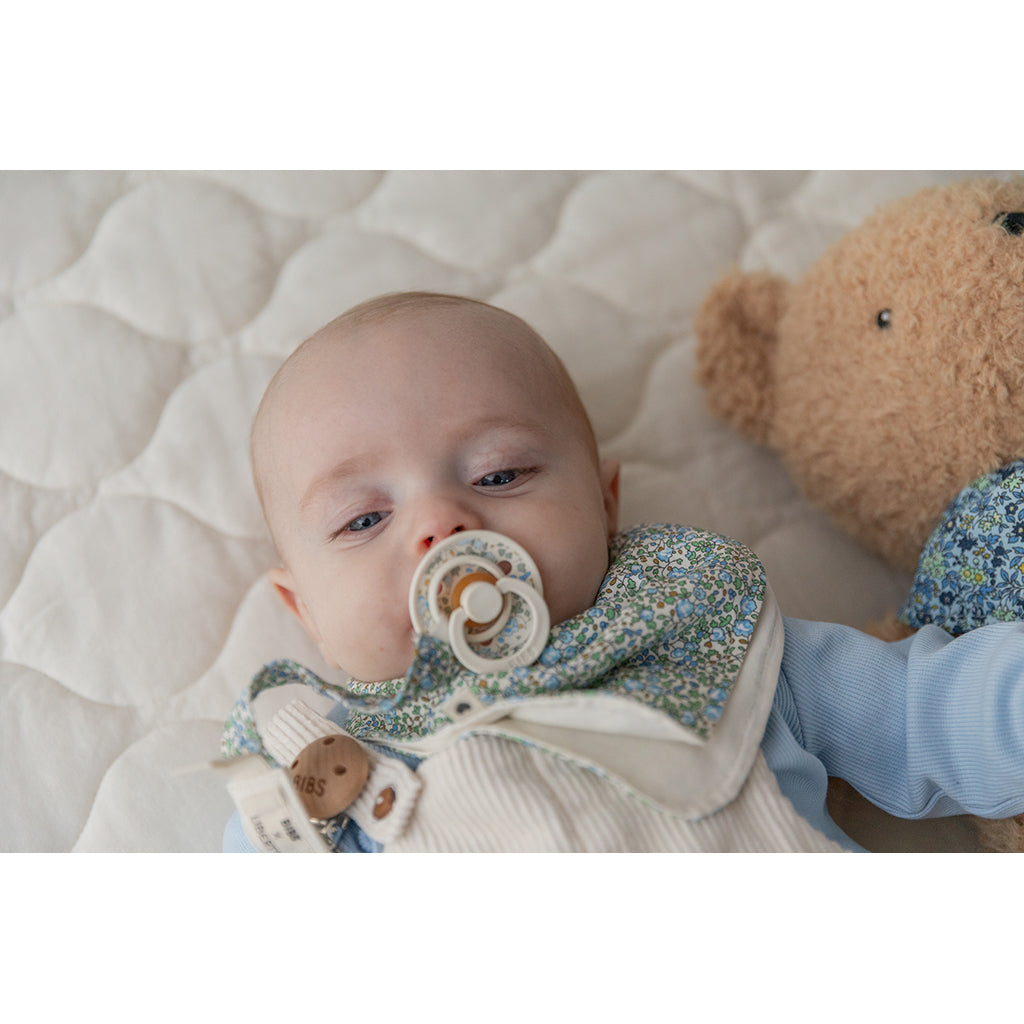 Bibs Liberty, 2-pak Colour, sutter i naturgummi, str. 2 - Eloise - Dusty Blue Mix