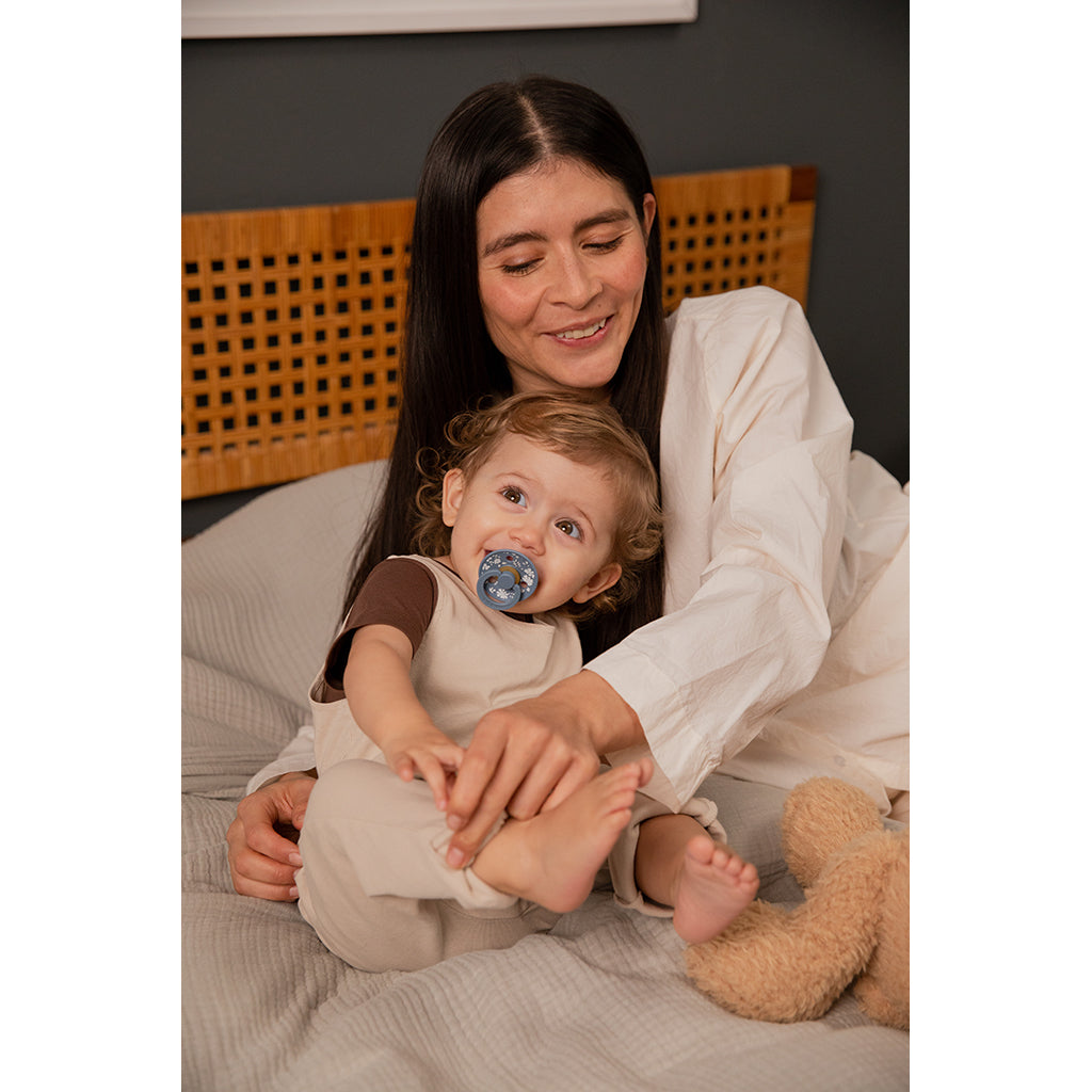 Bibs Liberty, 2-pak Colour, sutter i naturgummi, str. 2 - Capel - Dusty Blue Mix