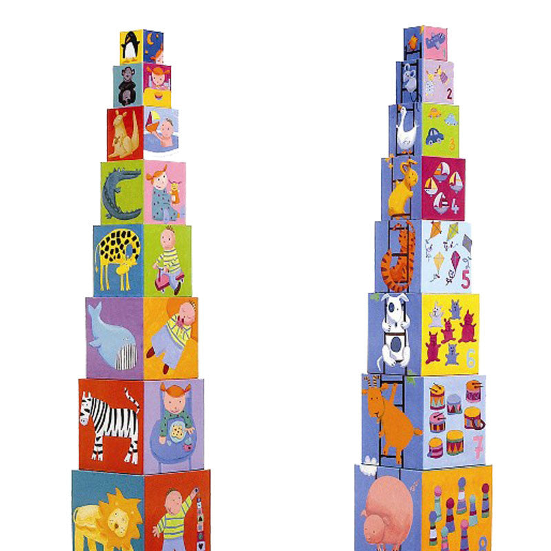 Djeco stabelklodser, Stigen