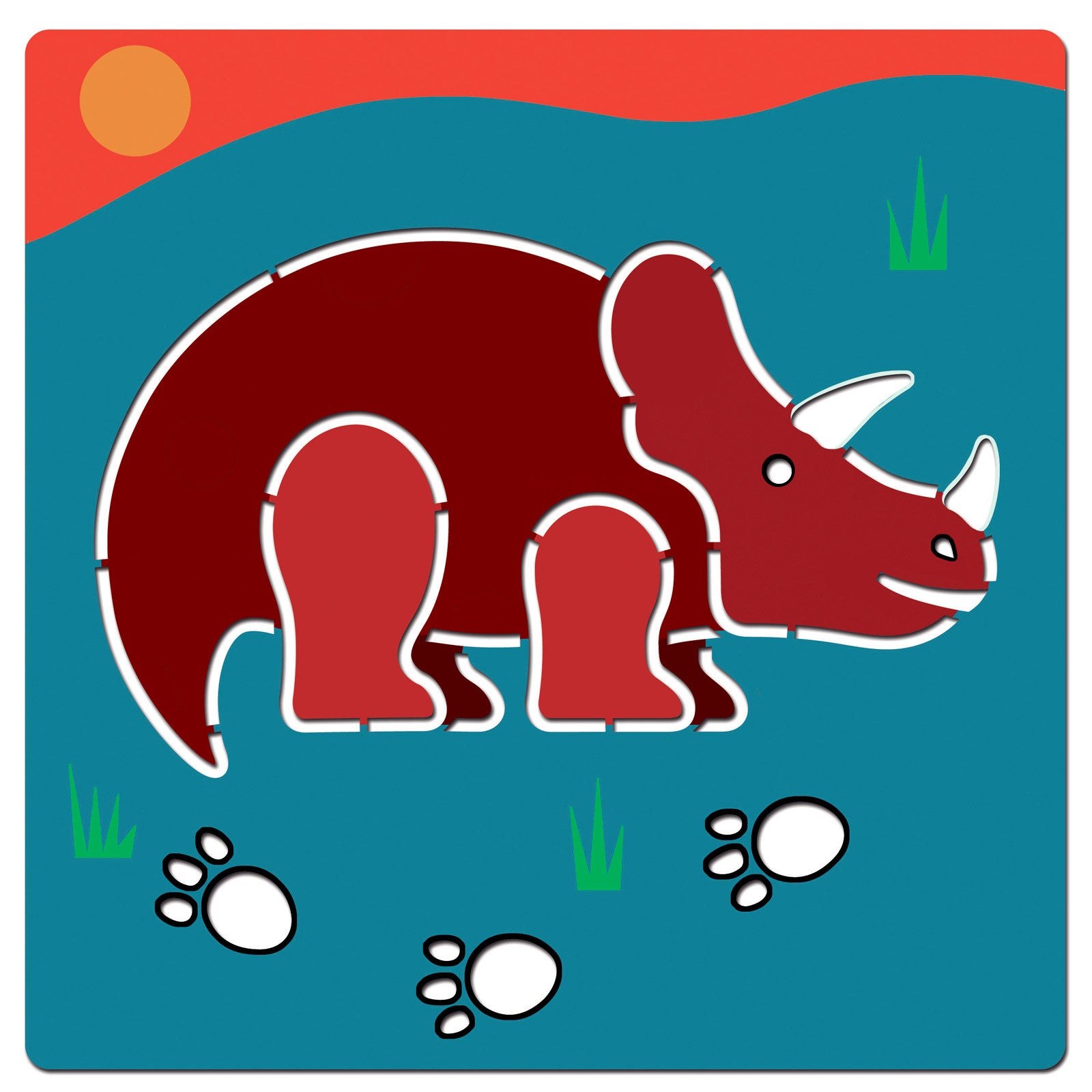 Djeco tegneskabeloner, dino