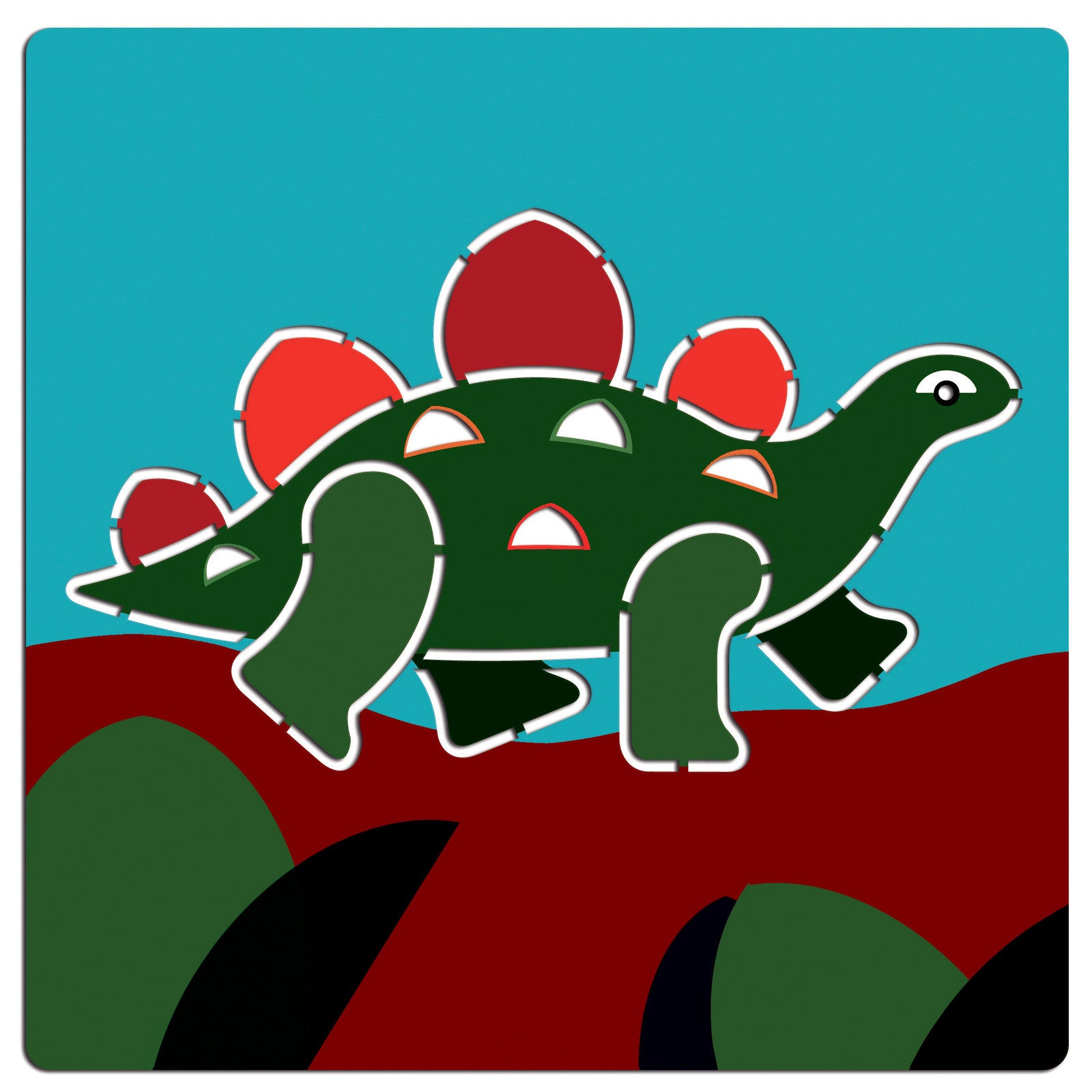 Djeco tegneskabeloner, dino