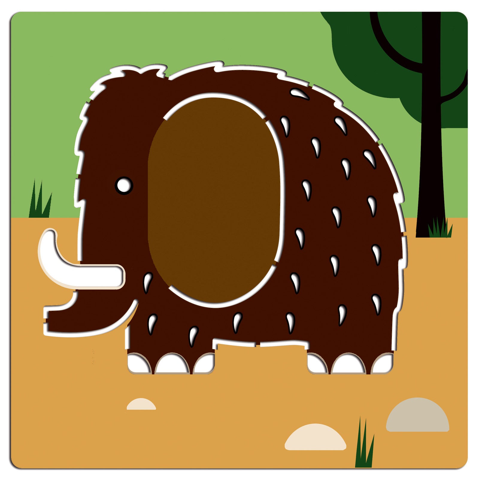 Djeco tegneskabeloner, dino