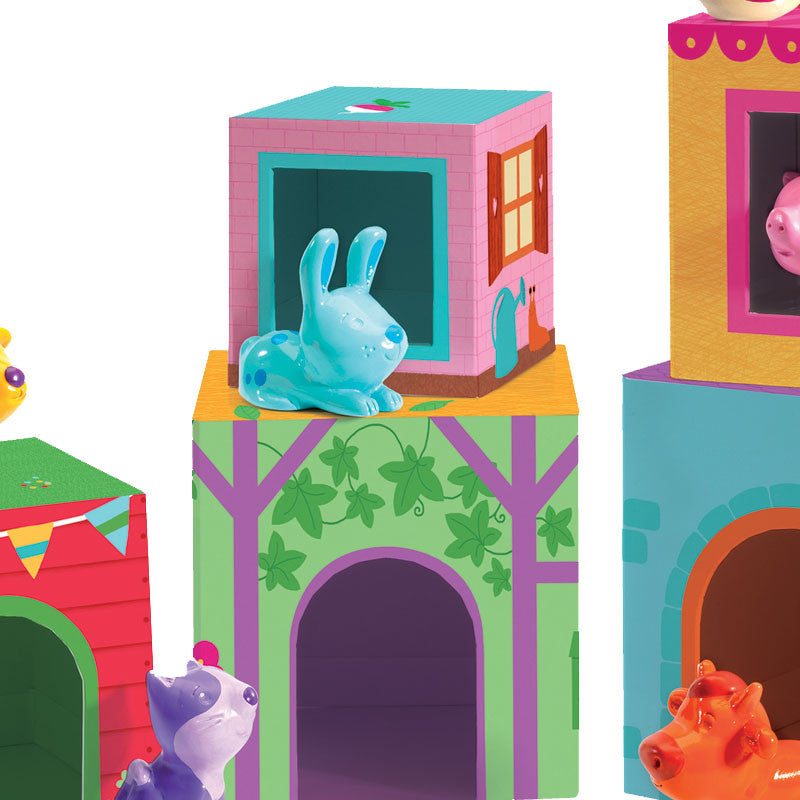 Djeco stabelklodser med dyr, Topanifarm