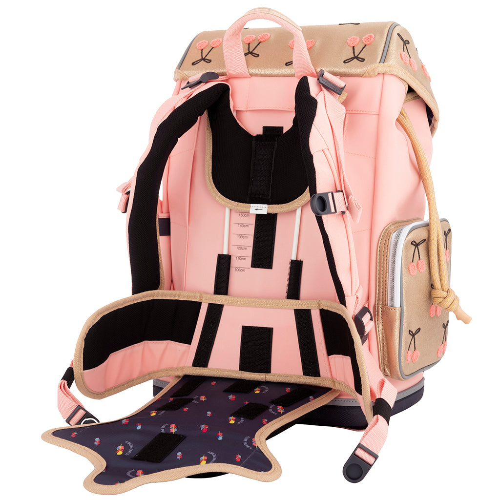 Jeune Premier Ergonomic rygsæk, Cherry Pompon - Fra 6-10 år