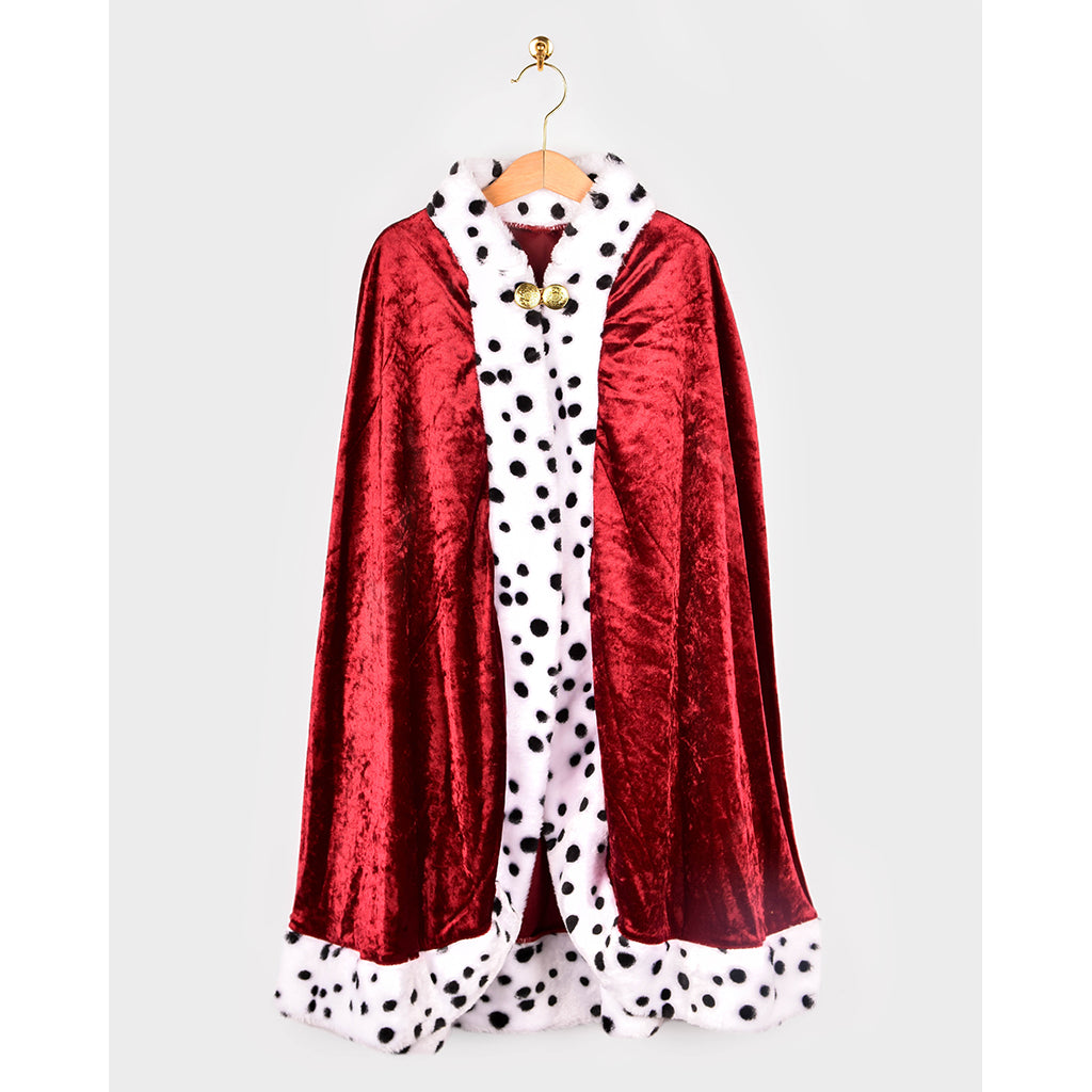 Den Goda Fen udklædning, Konge kappe i velour - str. 4-8 år