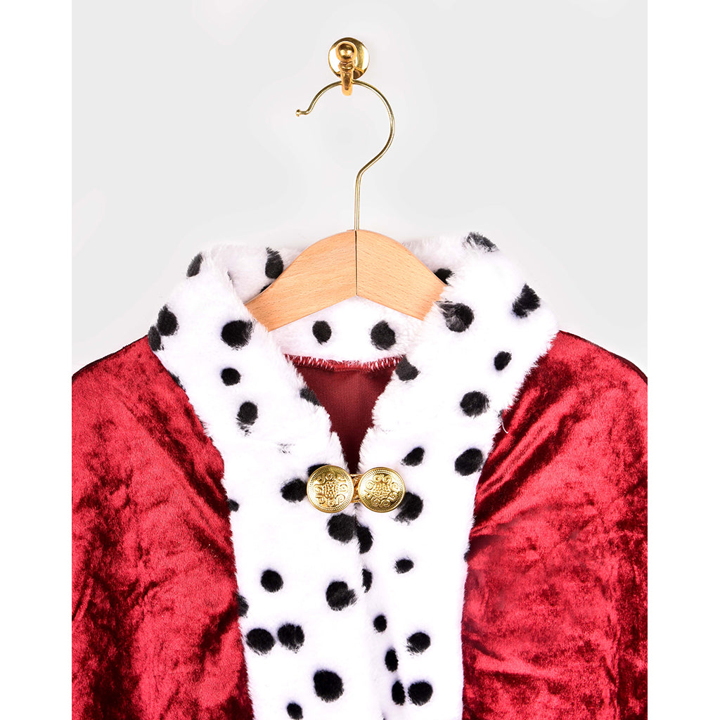 Den Goda Fen udklædning, Konge kappe i velour - str. 4-8 år