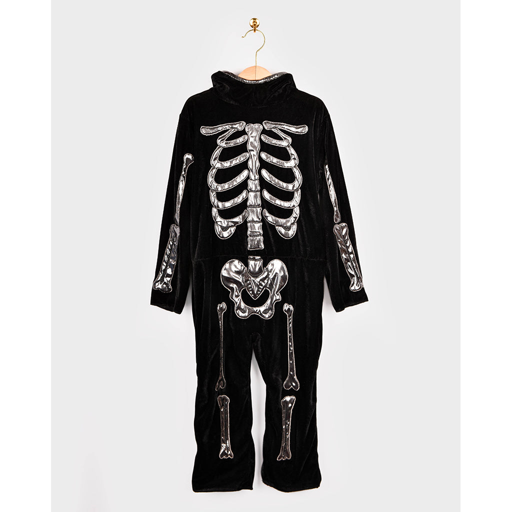 Den goda Fen kostume, Skelet jumpsuit - Str. 4-6 år