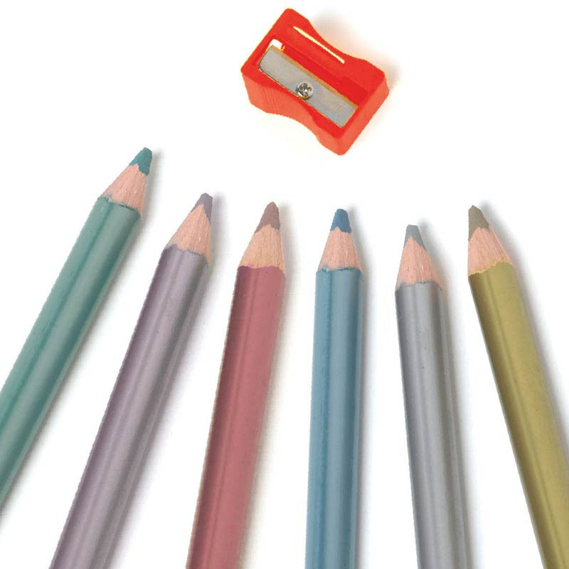 Farveblyanter m metallic, 6 stk - Robot