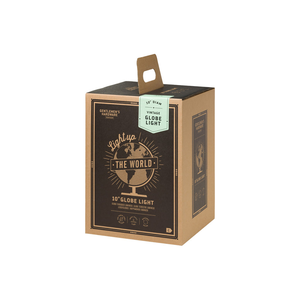 Globuslampe Vintage, Globus med belysning