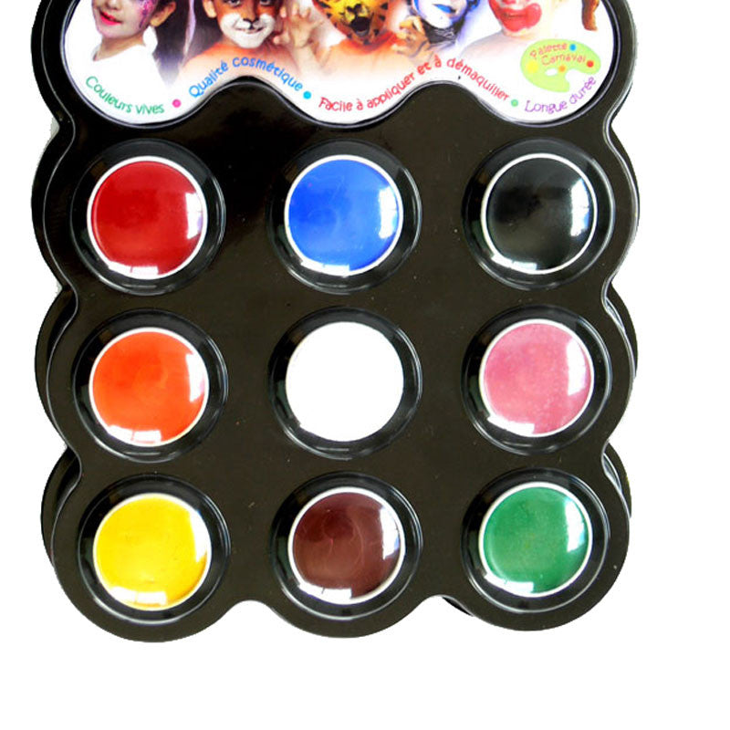 Grim Tout ansigtsmaling, karneval - 9 farver