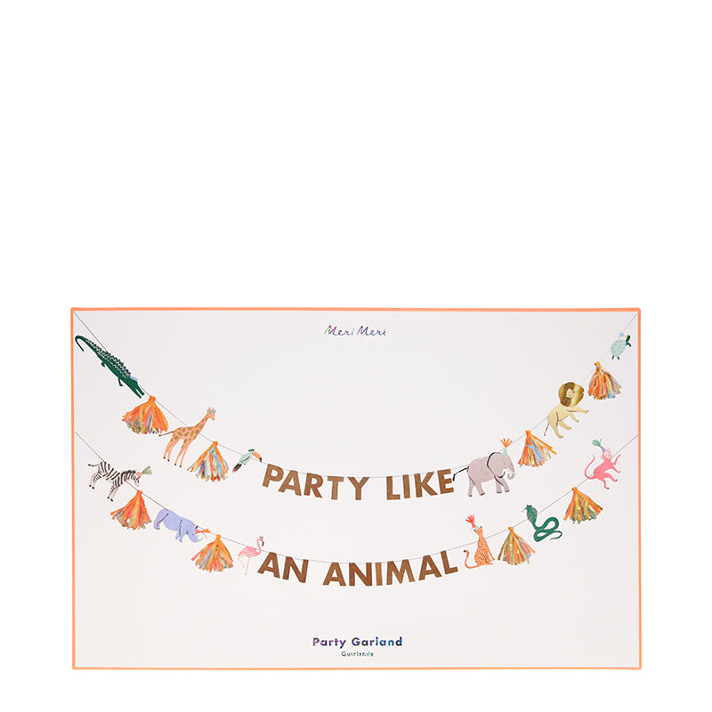 Meri Meri guirlande m. safari dyr - 3.8 meter