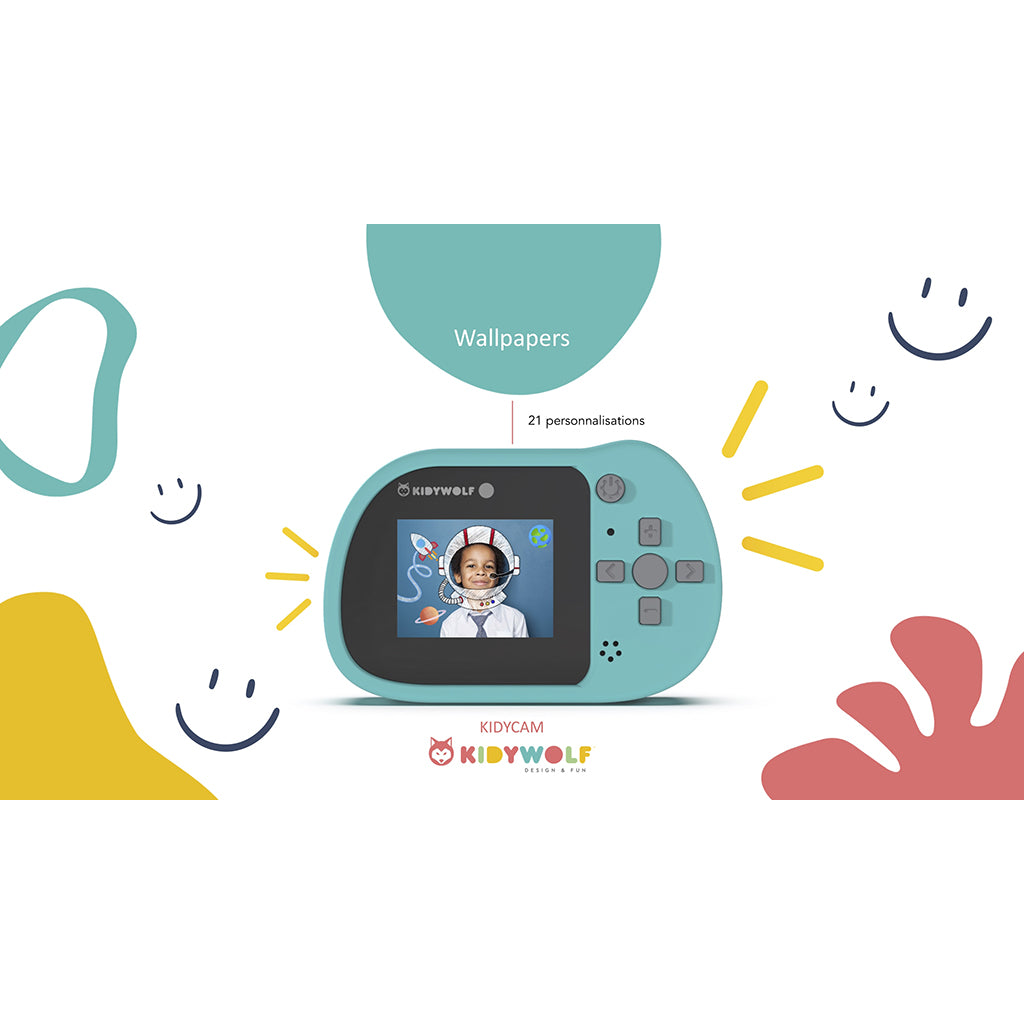 Kidycam børnekamera, 32 GB, vandtæt - Cyan
