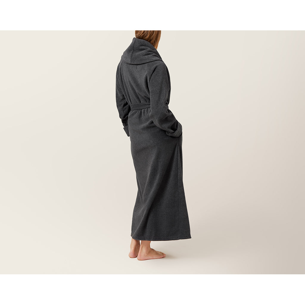 Karmameju badekåbe i fleece, mørkegrå - str. XS-L