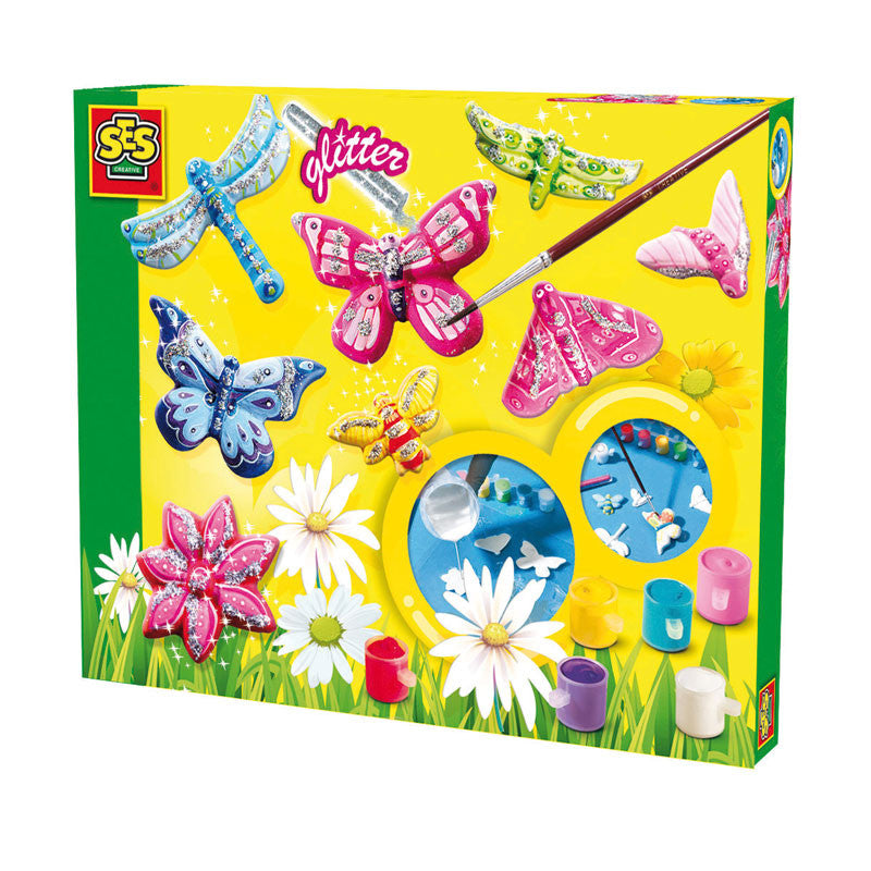 Kreativ æske - støb sommerfugle m glitter