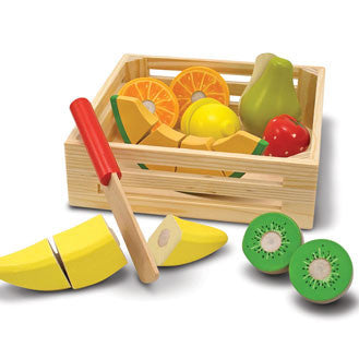 Legemad i træ, frugtsæt til at skære