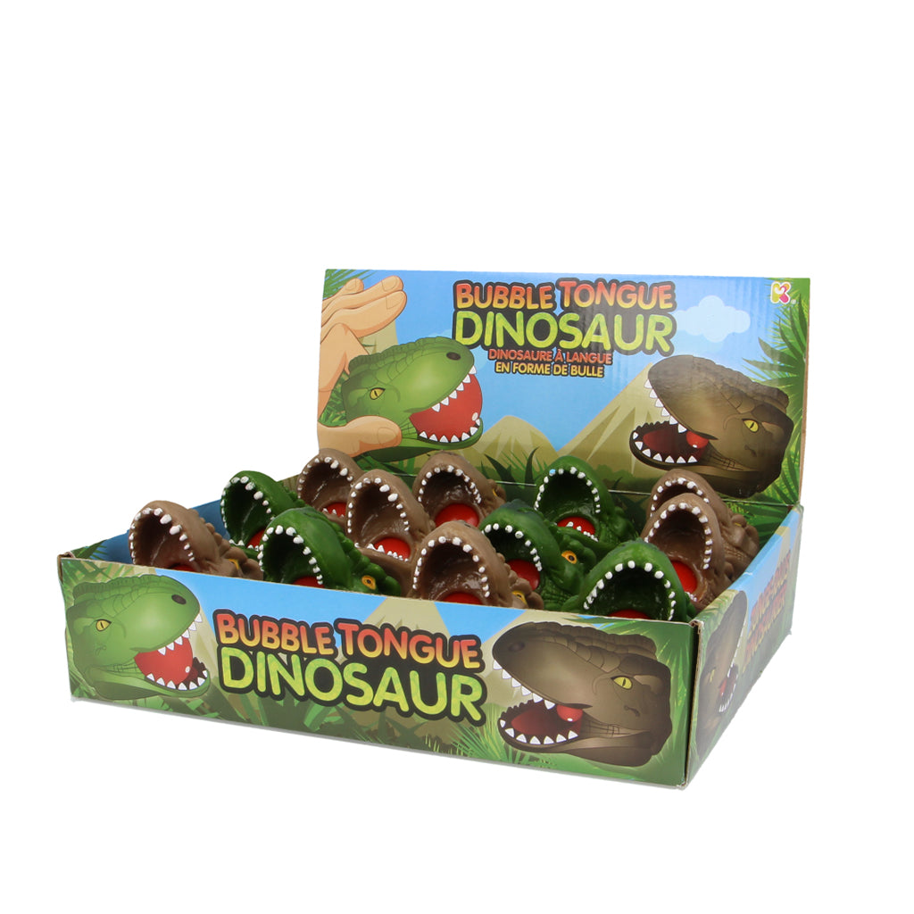 Keycraft gummi dinosaurhoved m. boble tunge, ass.