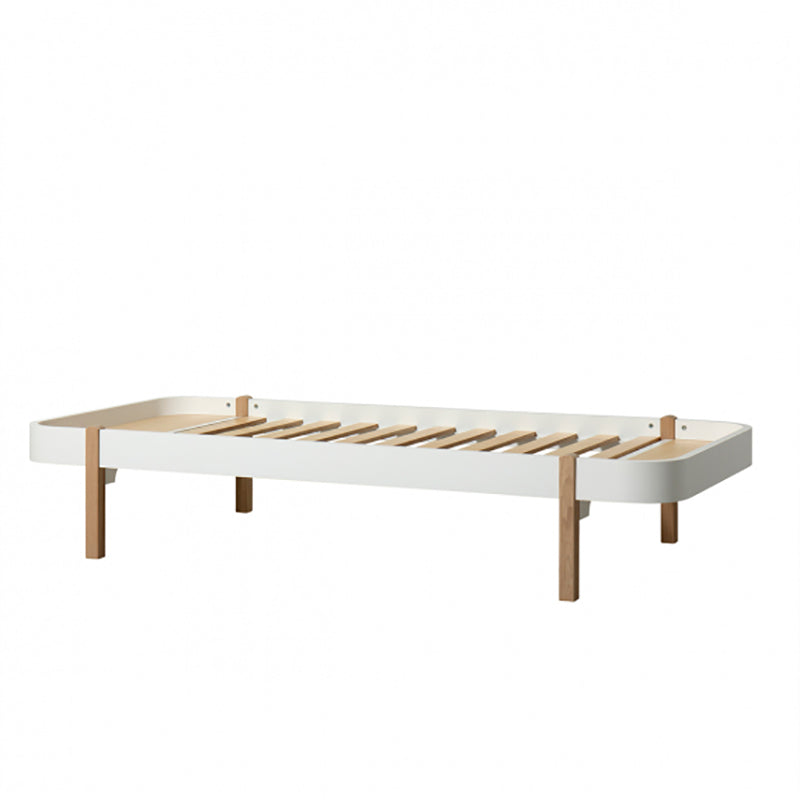 Oliver Furniture, Wood Lounger, 90 x 200 cm - hvid/eg