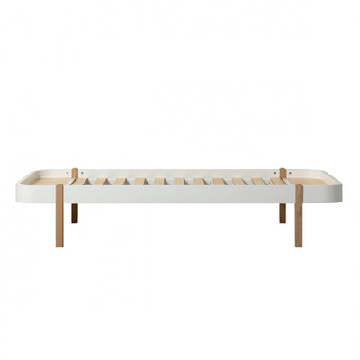 Oliver Furniture, Wood Lounger, 90 x 200 cm - hvid/eg