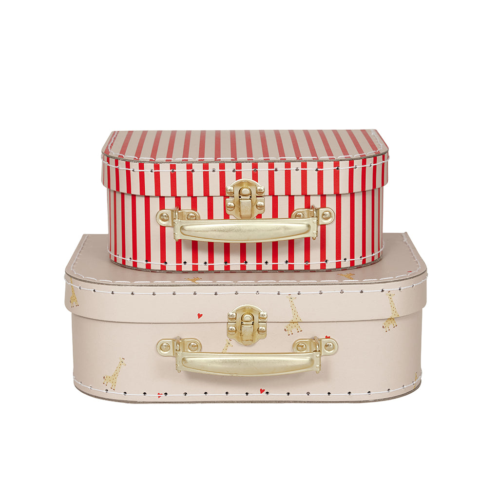 OYOY kuffertsæt, 2 stk - Giraf & Strib