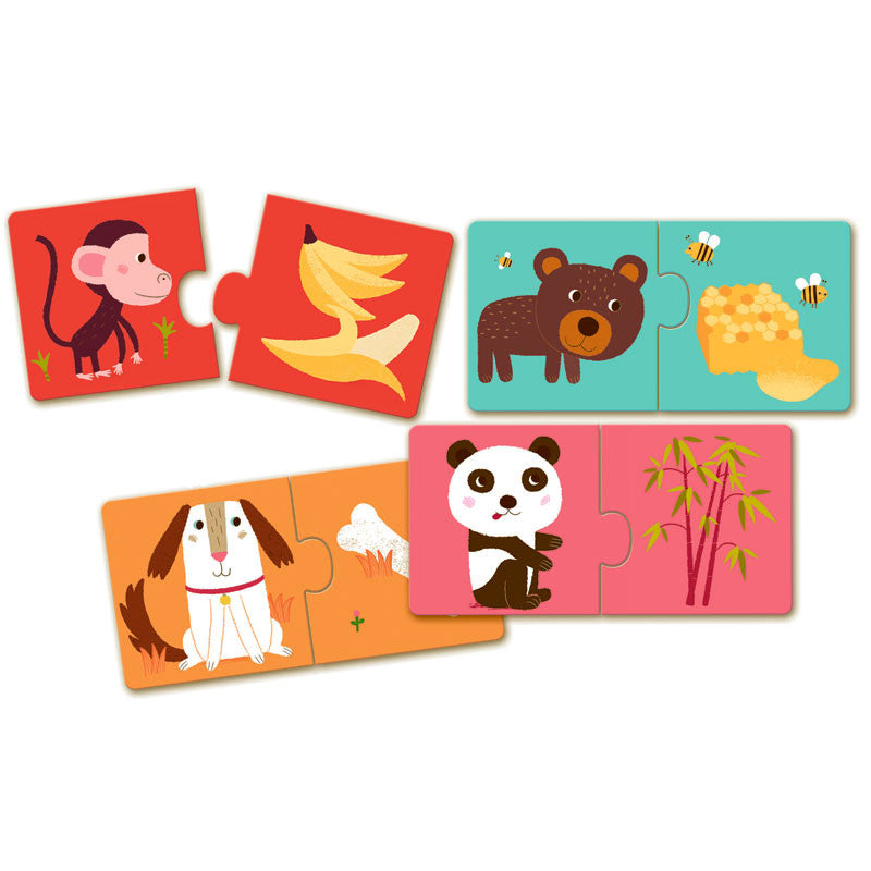 Puslespil duo, hvem spiser hvad