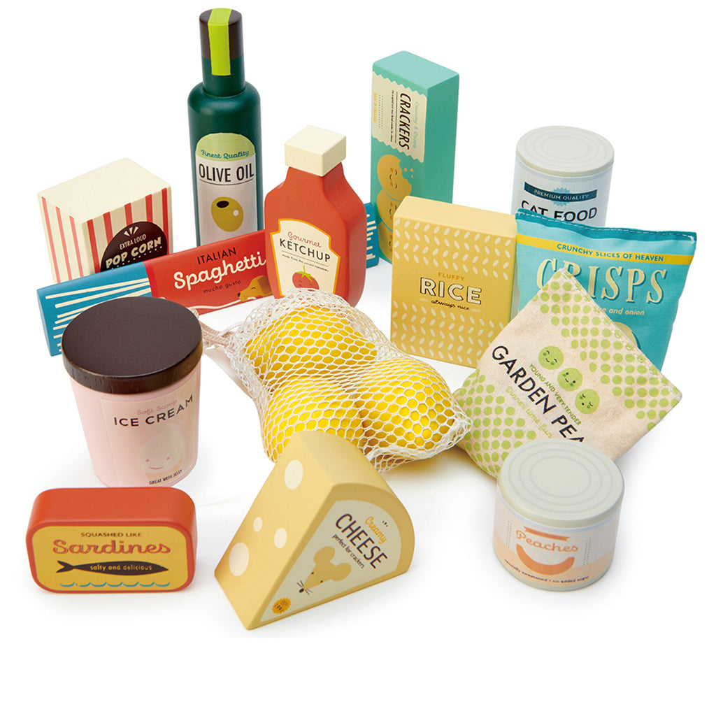 Tender Leaf, Legemad i træ - Købmandsvarer