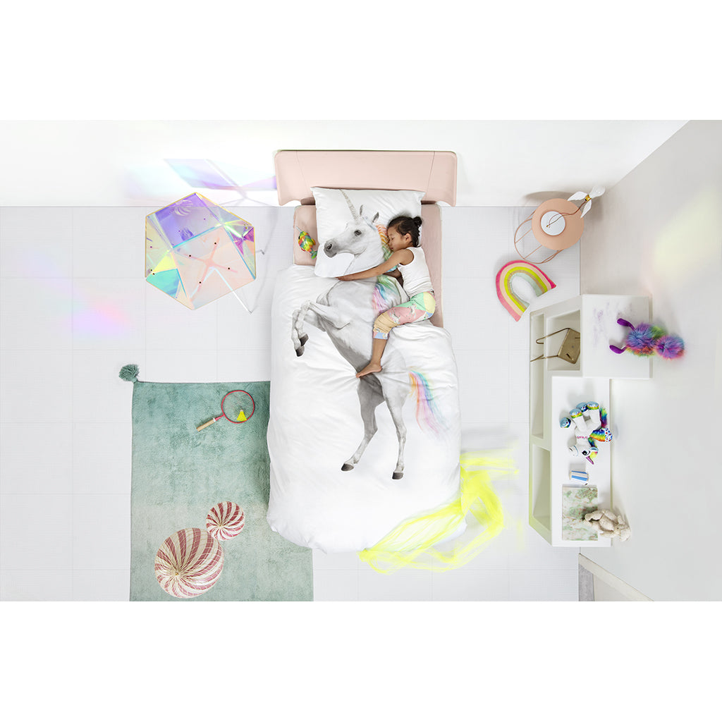 Snurk voksensengetøj, økologisk - Enhjørning