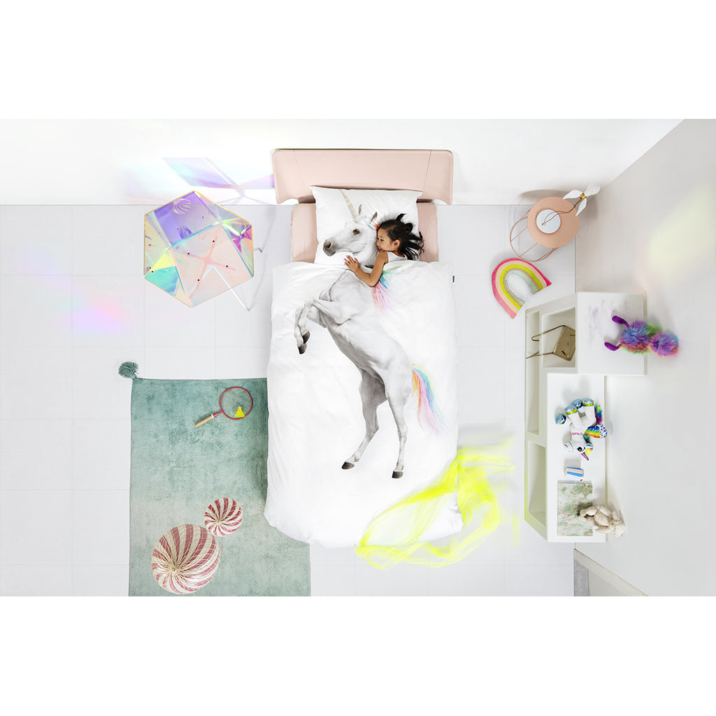 Snurk voksensengetøj, økologisk - Enhjørning