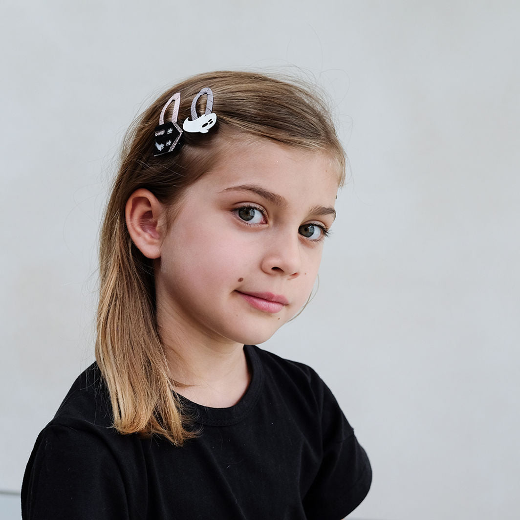 Mimi & Lula - 4 hårspænder - Haunted House Halloween