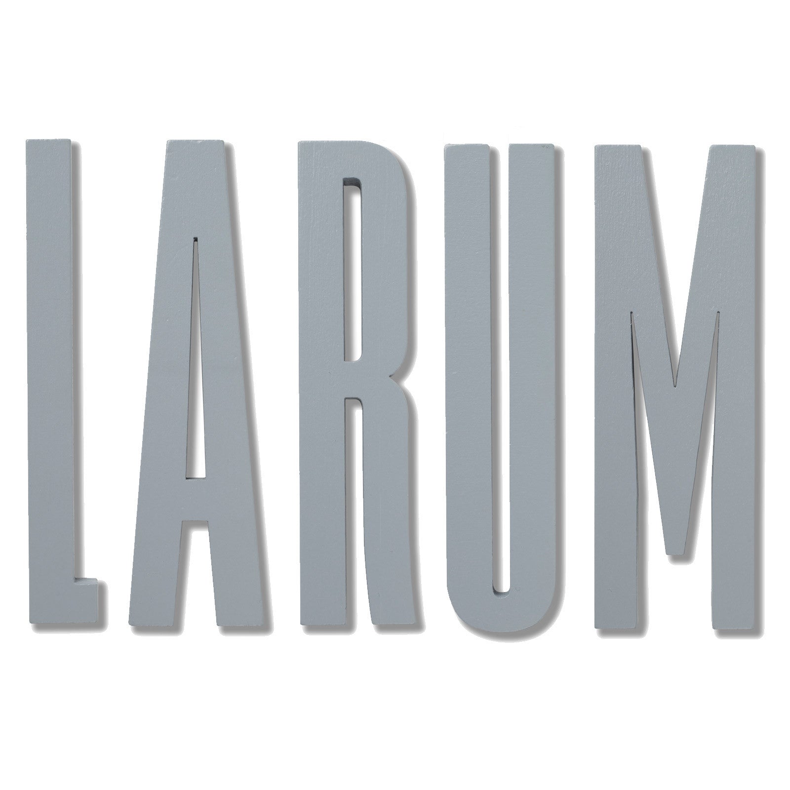 Design Letters bogstav i træ, A - Å - Grå