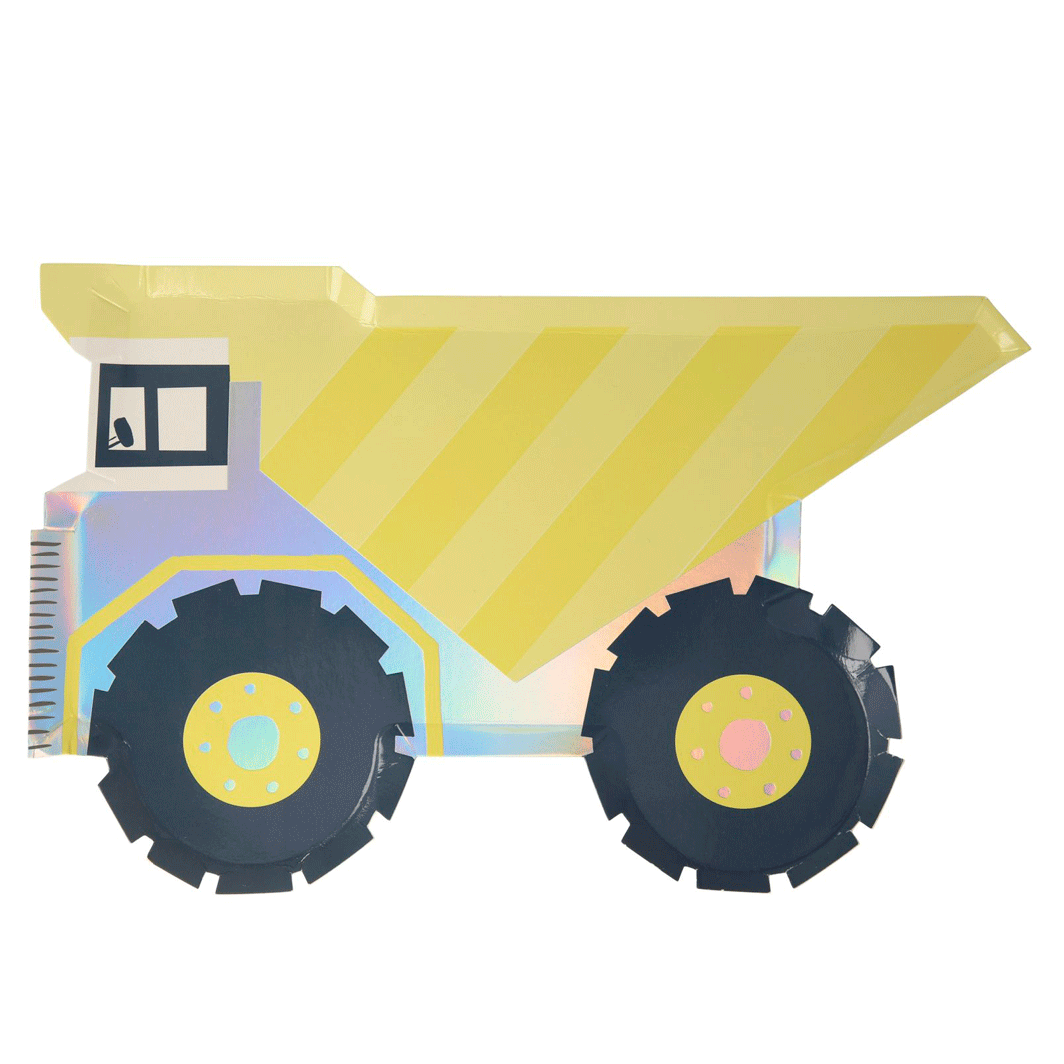 Meri Meri paptallerken, Dumper truck - 8 stk.