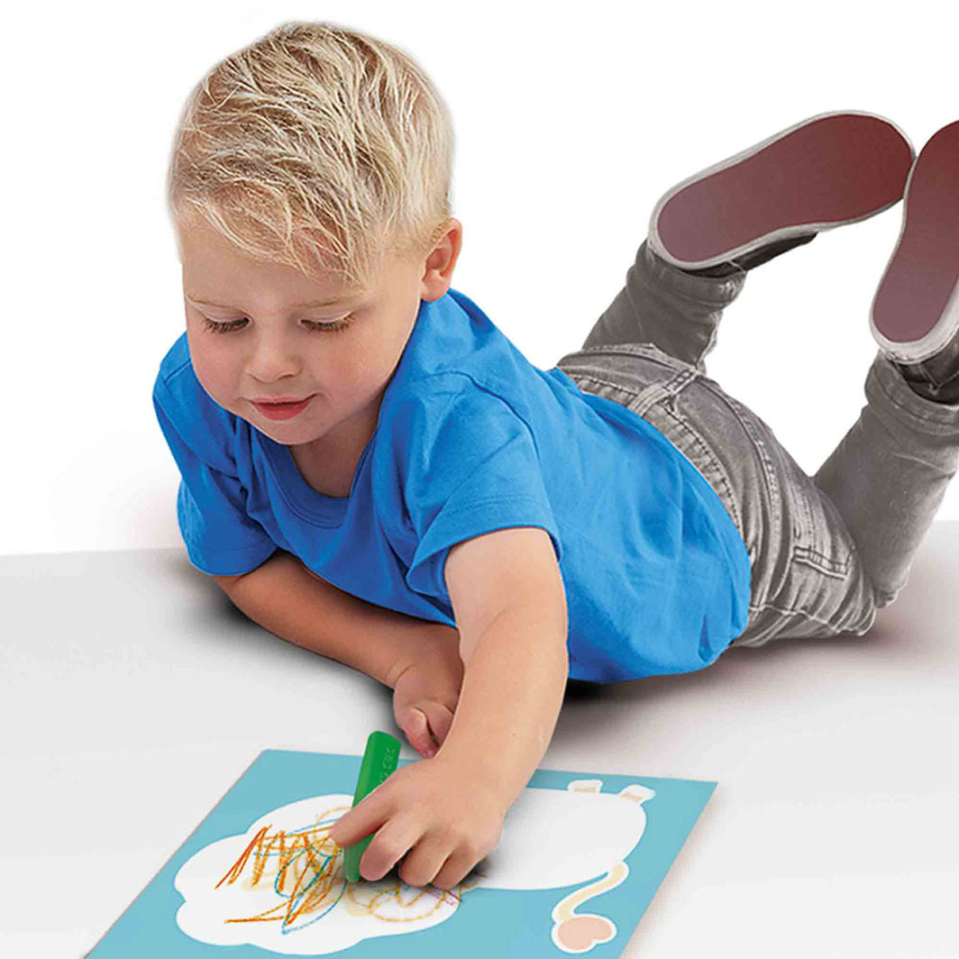 SES Creative Mit første kreative sæt, Farvekridt og dyrekort - Fra 1-4 år