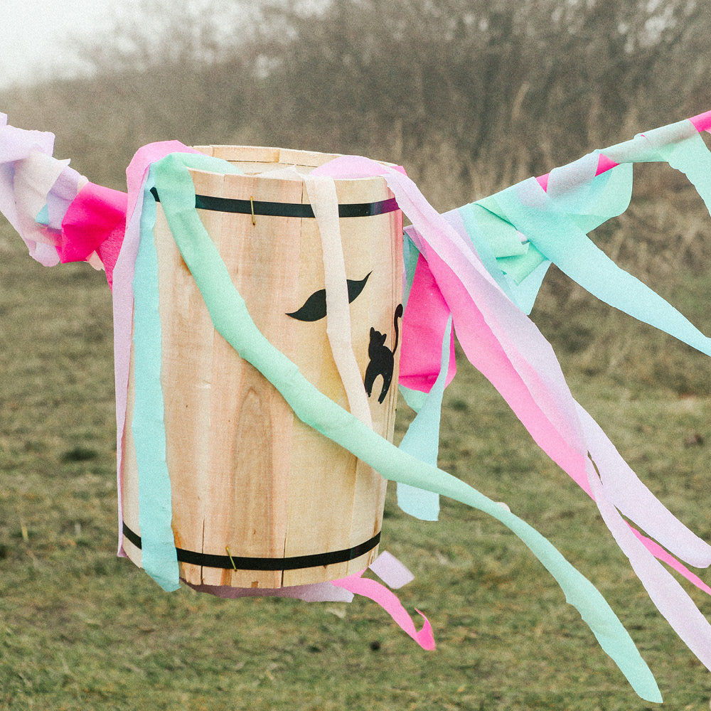 Fastelavnstønde i træ, mellem - 40 cm