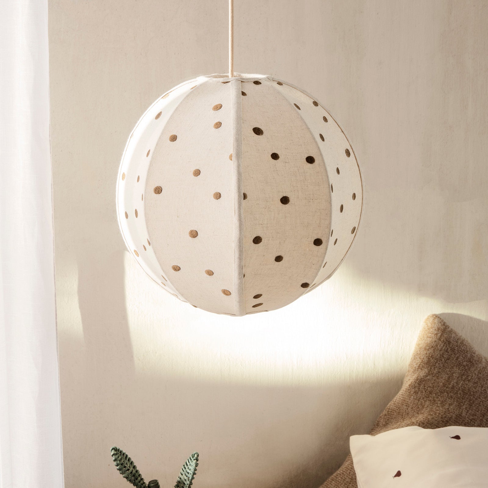 ferm Living lampeskærm, Dot Embroidered Textile